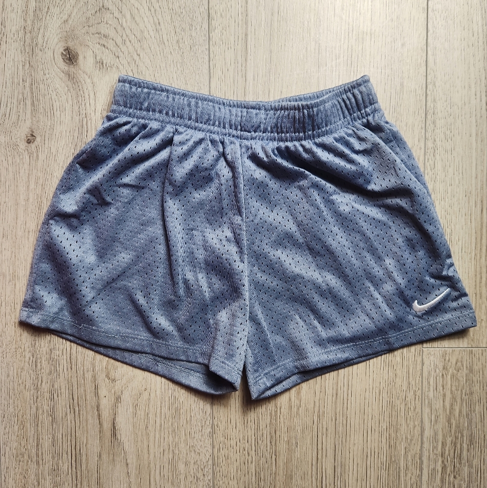 Nike Girl's Mesh Gym Shorts Grey Size 6X
